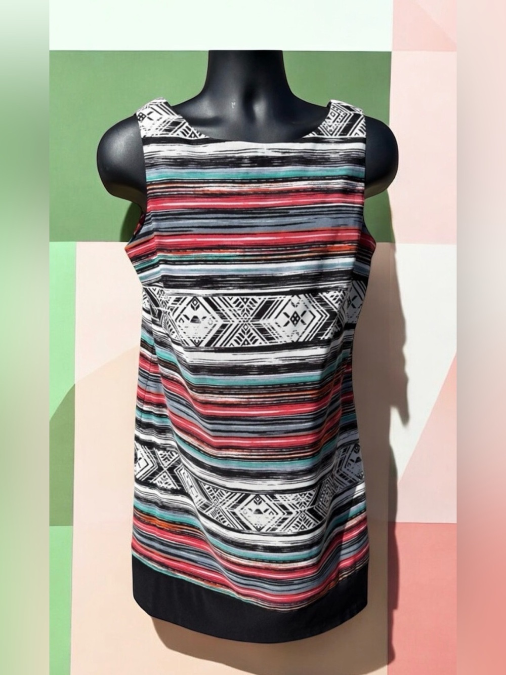 Pattern Sleeveless Dress